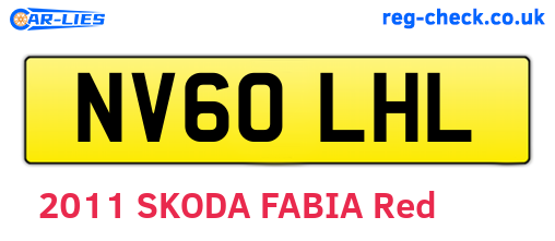 NV60LHL are the vehicle registration plates.