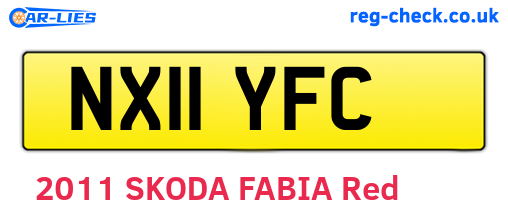 NX11YFC are the vehicle registration plates.
