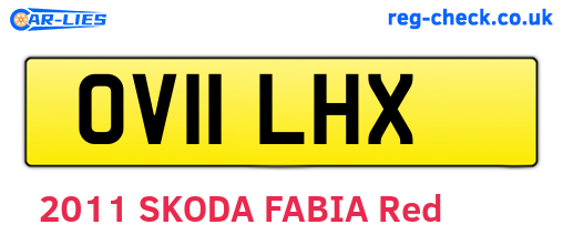 OV11LHX are the vehicle registration plates.