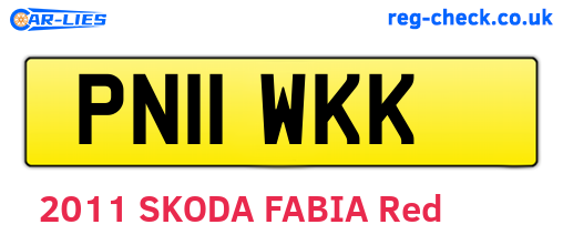 PN11WKK are the vehicle registration plates.
