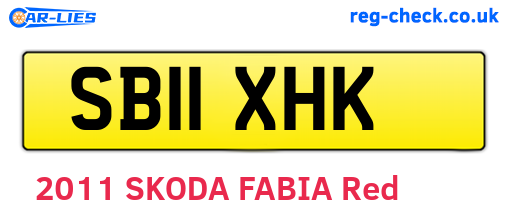 SB11XHK are the vehicle registration plates.