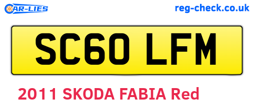 SC60LFM are the vehicle registration plates.