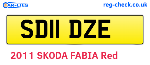 SD11DZE are the vehicle registration plates.