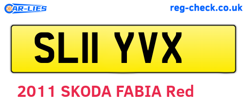 SL11YVX are the vehicle registration plates.