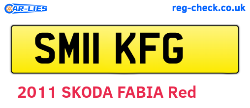 SM11KFG are the vehicle registration plates.
