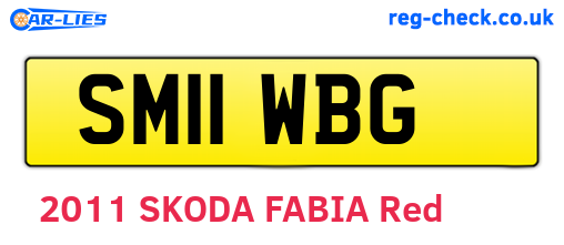 SM11WBG are the vehicle registration plates.
