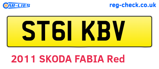ST61KBV are the vehicle registration plates.