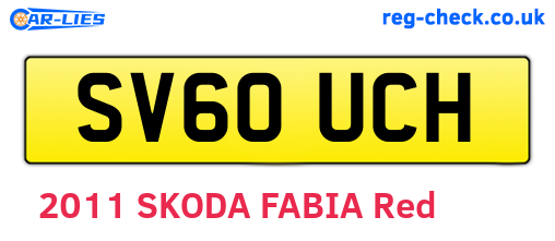 SV60UCH are the vehicle registration plates.