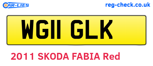 WG11GLK are the vehicle registration plates.