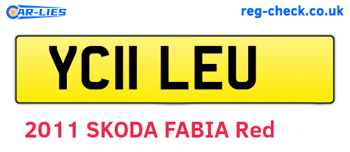YC11LEU are the vehicle registration plates.