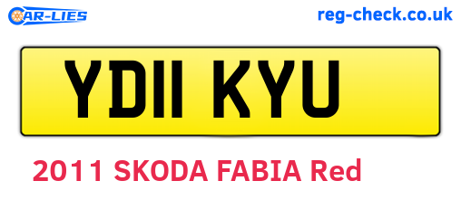 YD11KYU are the vehicle registration plates.