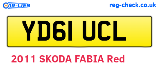 YD61UCL are the vehicle registration plates.