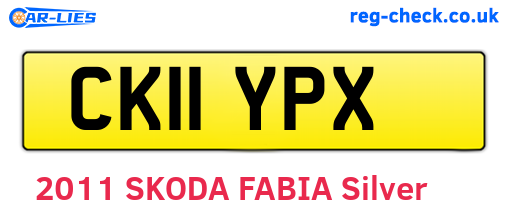 CK11YPX are the vehicle registration plates.