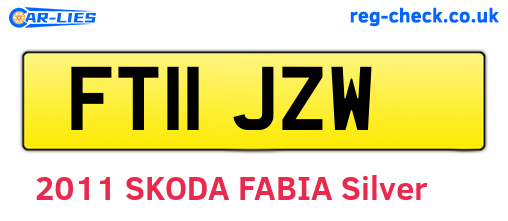 FT11JZW are the vehicle registration plates.