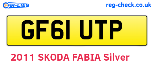 GF61UTP are the vehicle registration plates.