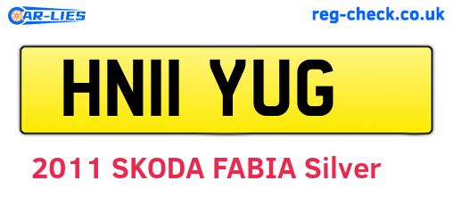 HN11YUG are the vehicle registration plates.