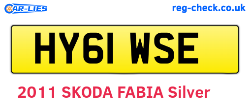 HY61WSE are the vehicle registration plates.