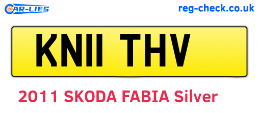 KN11THV are the vehicle registration plates.