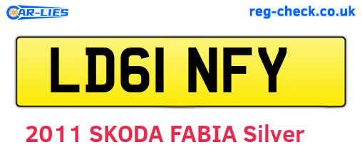 LD61NFY are the vehicle registration plates.