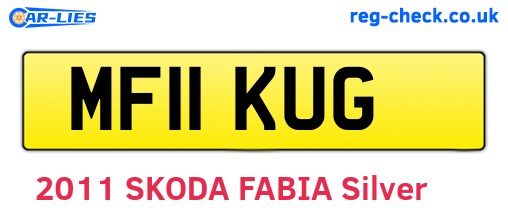 MF11KUG are the vehicle registration plates.