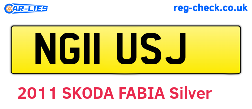 NG11USJ are the vehicle registration plates.