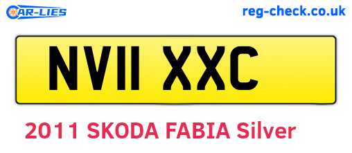 NV11XXC are the vehicle registration plates.