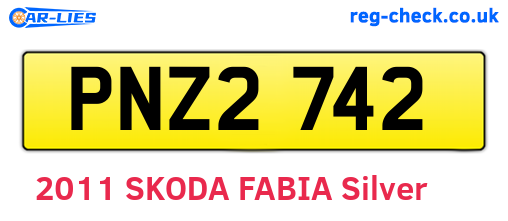 PNZ2742 are the vehicle registration plates.