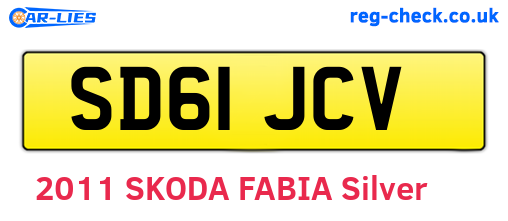 SD61JCV are the vehicle registration plates.
