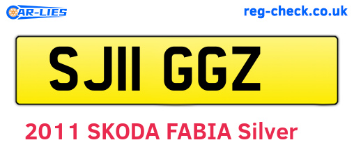 SJ11GGZ are the vehicle registration plates.