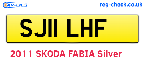 SJ11LHF are the vehicle registration plates.
