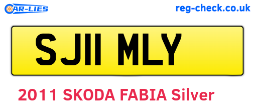 SJ11MLY are the vehicle registration plates.