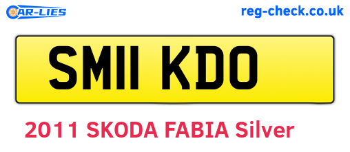 SM11KDO are the vehicle registration plates.