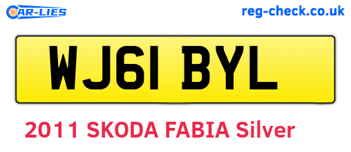 WJ61BYL are the vehicle registration plates.