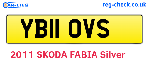 YB11OVS are the vehicle registration plates.