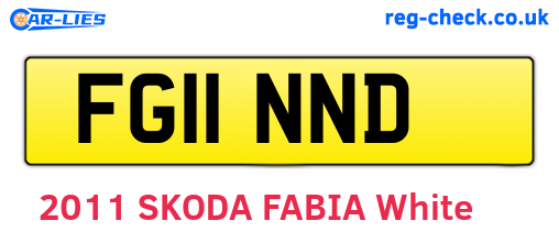 FG11NND are the vehicle registration plates.