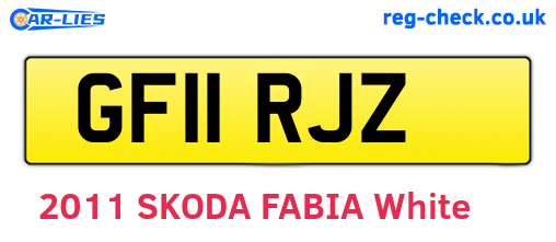 GF11RJZ are the vehicle registration plates.