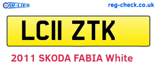 LC11ZTK are the vehicle registration plates.