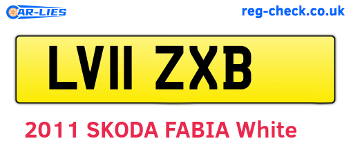 LV11ZXB are the vehicle registration plates.