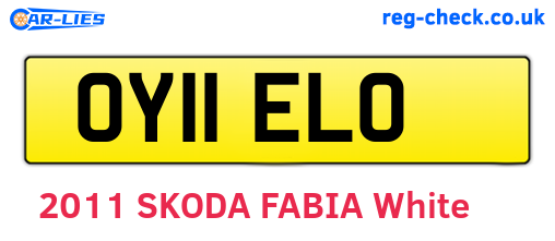 OY11ELO are the vehicle registration plates.