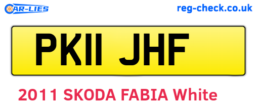 PK11JHF are the vehicle registration plates.