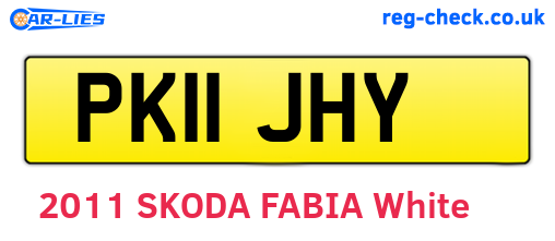 PK11JHY are the vehicle registration plates.