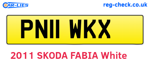 PN11WKX are the vehicle registration plates.