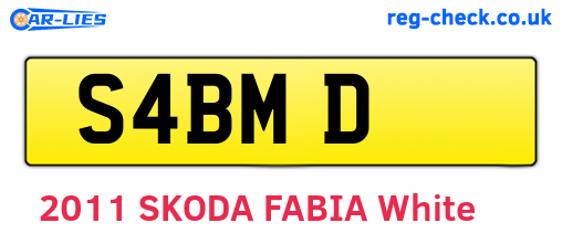 S4BMD are the vehicle registration plates.