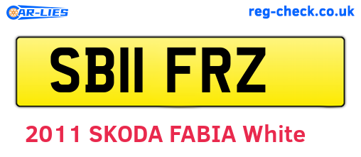 SB11FRZ are the vehicle registration plates.