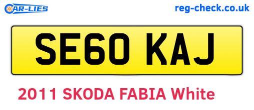 SE60KAJ are the vehicle registration plates.