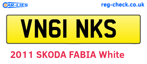 VN61NKS are the vehicle registration plates.