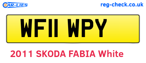 WF11WPY are the vehicle registration plates.