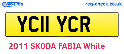 YC11YCR are the vehicle registration plates.