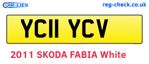 YC11YCV are the vehicle registration plates.
