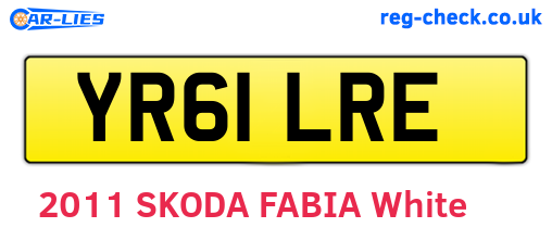 YR61LRE are the vehicle registration plates.
